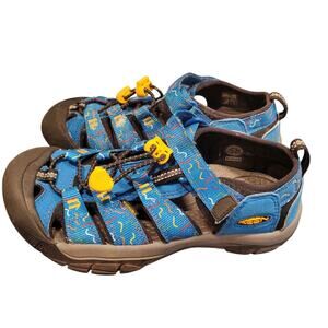 Keen Kids Newport H2 Water Sandals Size 2 Big Kids Blue Yellow